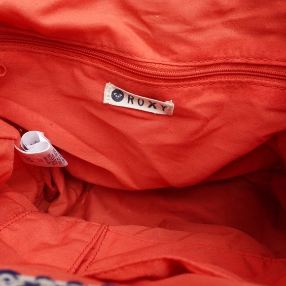 Roxy Boho Pink Peach Patterned Striped Satchel Bag - Picture 7 of 7